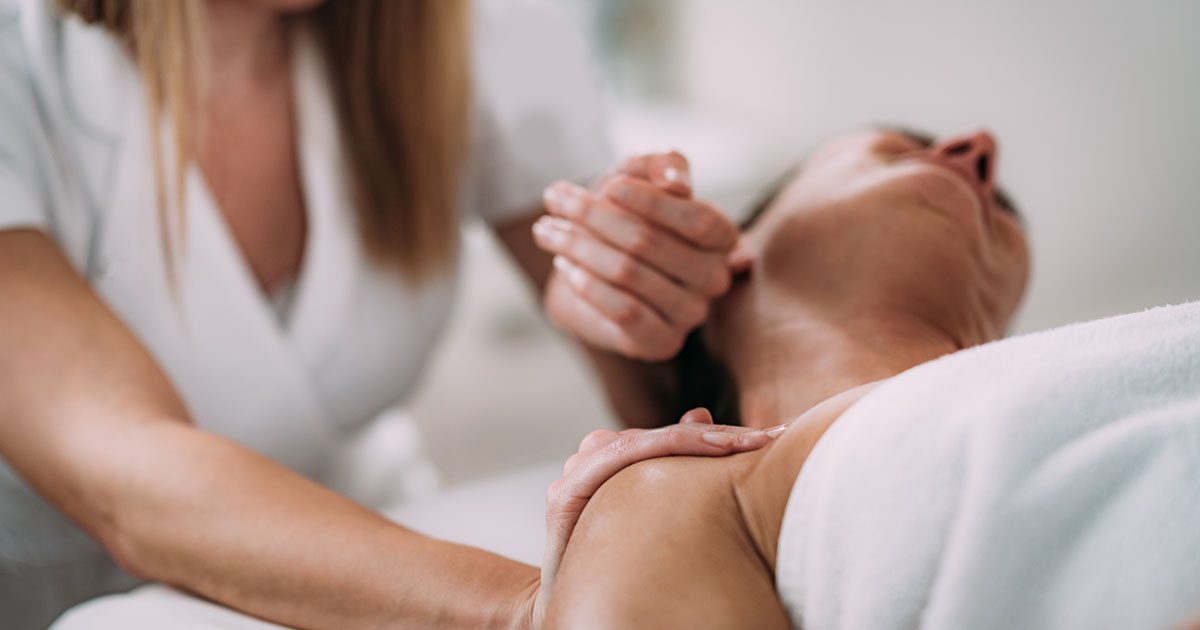 Woman getting a massage