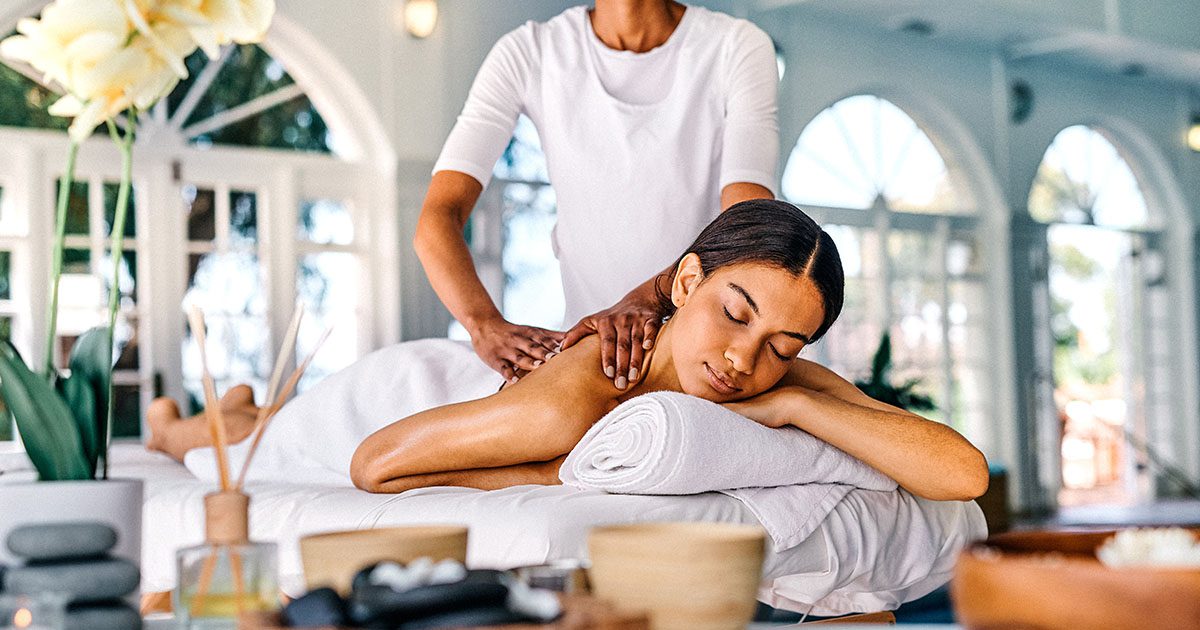 Woman getting a massage